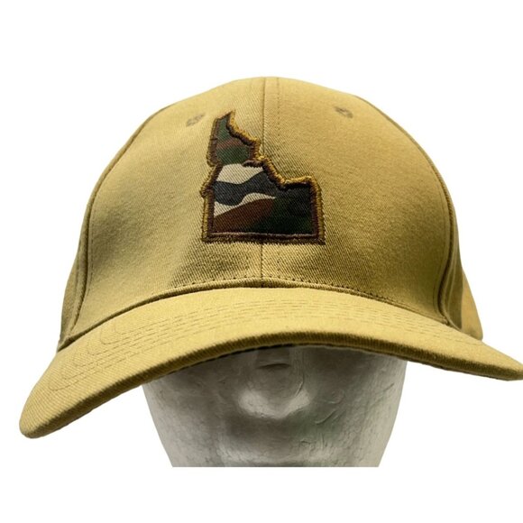Idaho State Camo Strapback Hat Support Our Troops Baseball Cap Brown stampede - Picture 9 of 9